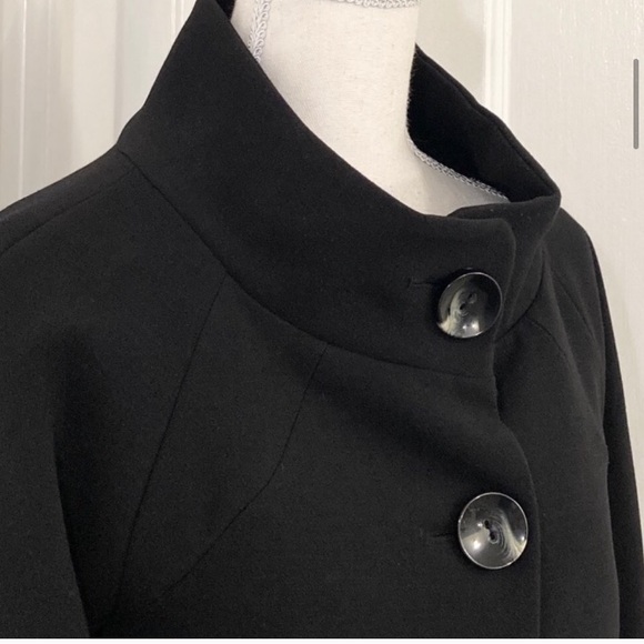 Kensie Black Bell Sleeved Coat - Picture 2 of 13